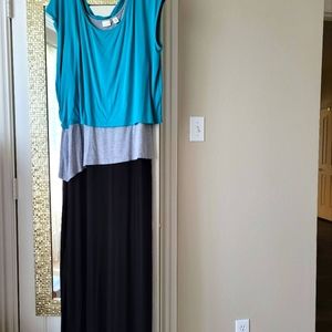 Layered look maxi dress